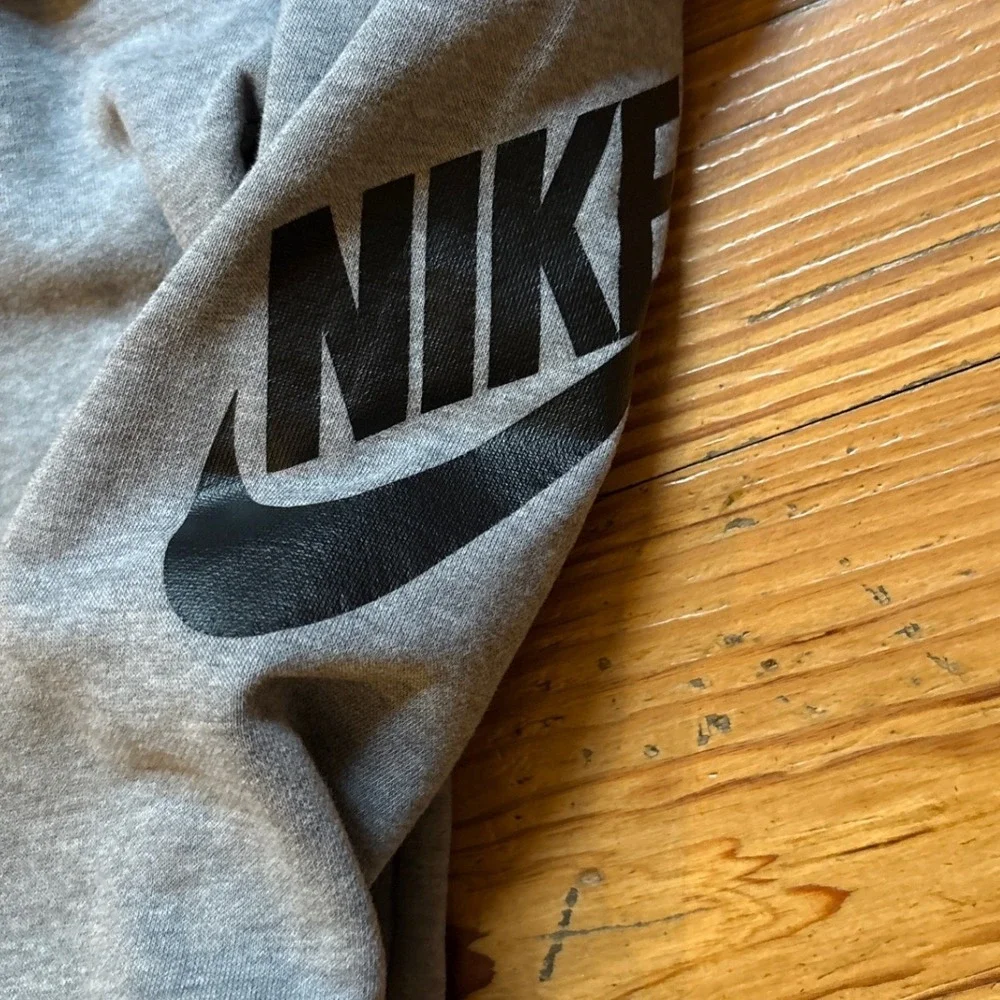Nike‎ Jogger Sweatpants Kids Gray Excellent Fleece Graphic Logo SIZE 4T